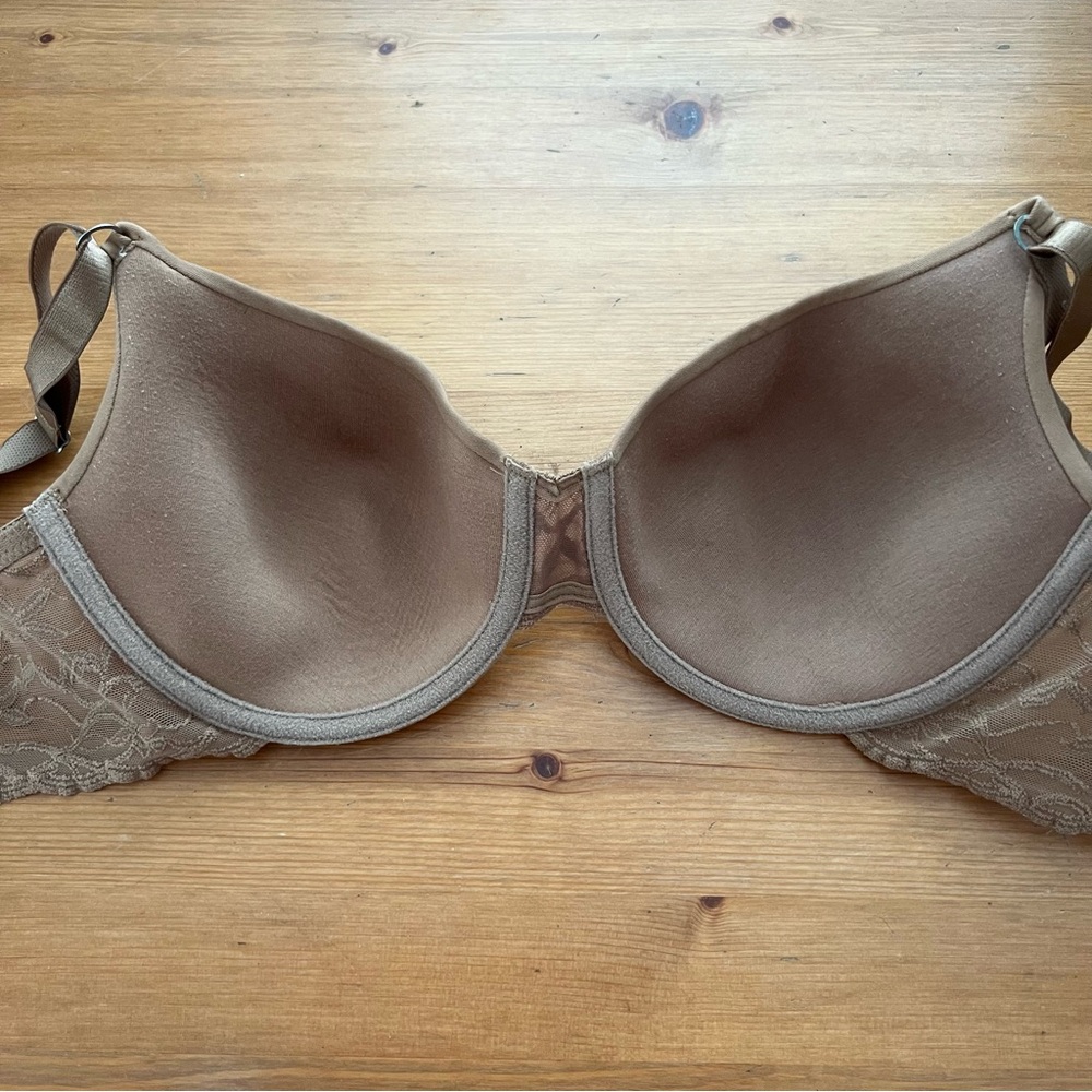 Wacoal Bra 34D Tan Taupe Lace Underwire Lined‎ Adjustable Straps Back Closure - Picture 7 of 10